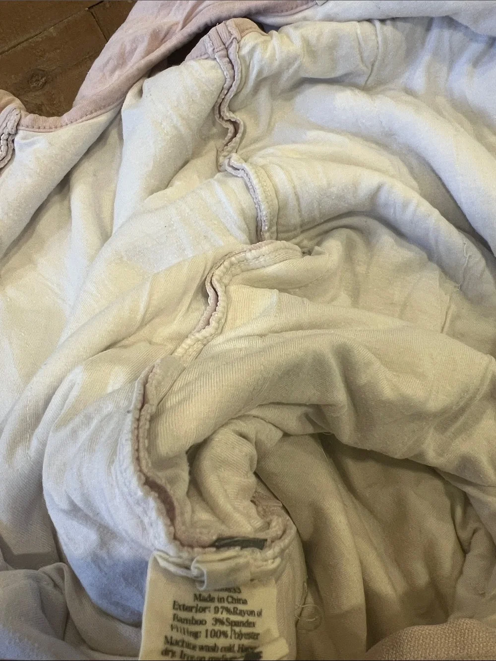 Kyte baby bamboo sleep sack 1.0 TOG 0-6 months pale pink